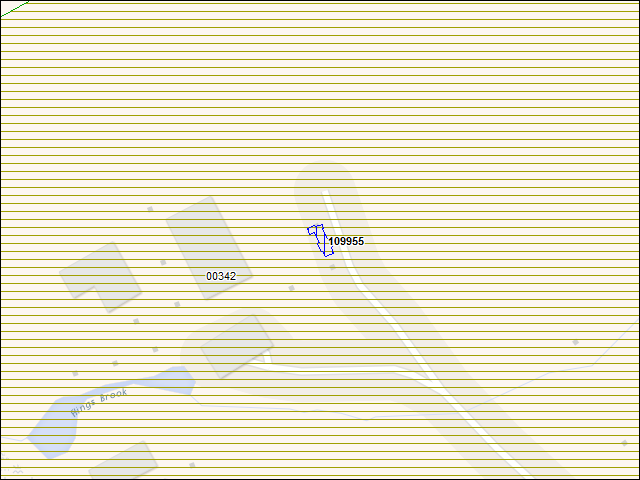 Une carte de la zone qui entoure immédiatement le bâtiment numéro 109955