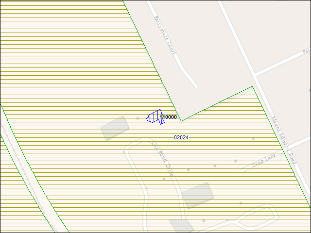 A map of the area immediately surrounding building number 110000