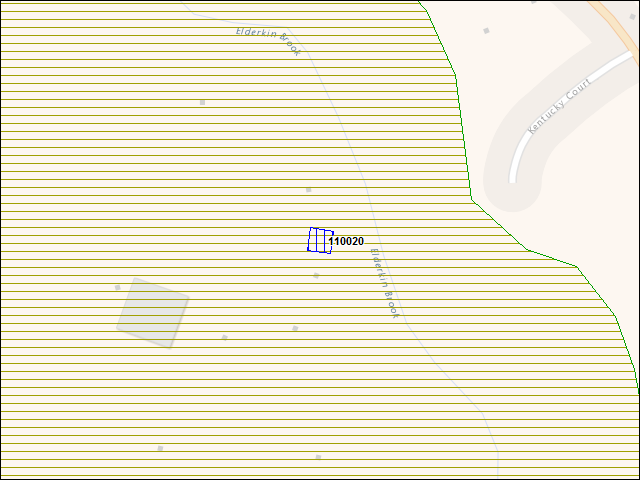 A map of the area immediately surrounding building number 110020