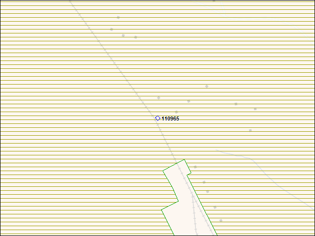 A map of the area immediately surrounding building number 110965