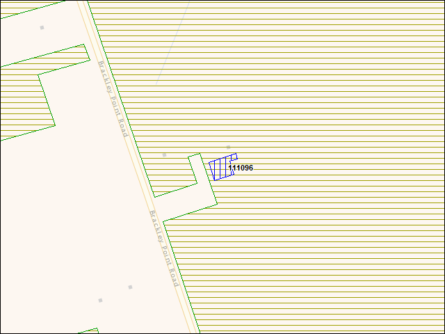 A map of the area immediately surrounding building number 111096