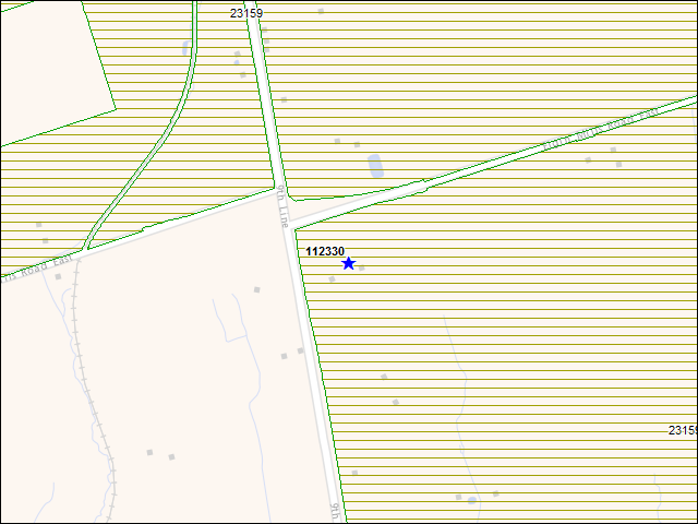 A map of the area immediately surrounding building number 112330