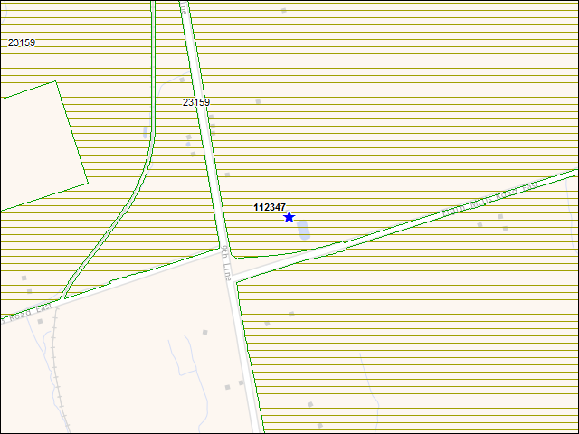 A map of the area immediately surrounding building number 112347