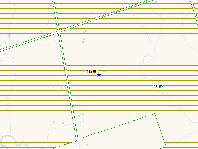 A map of the area immediately surrounding building number 112381