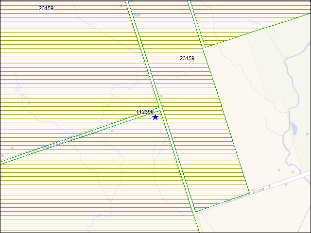 A map of the area immediately surrounding building number 112390