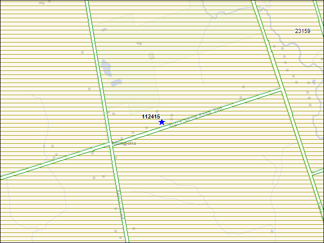 A map of the area immediately surrounding building number 112415