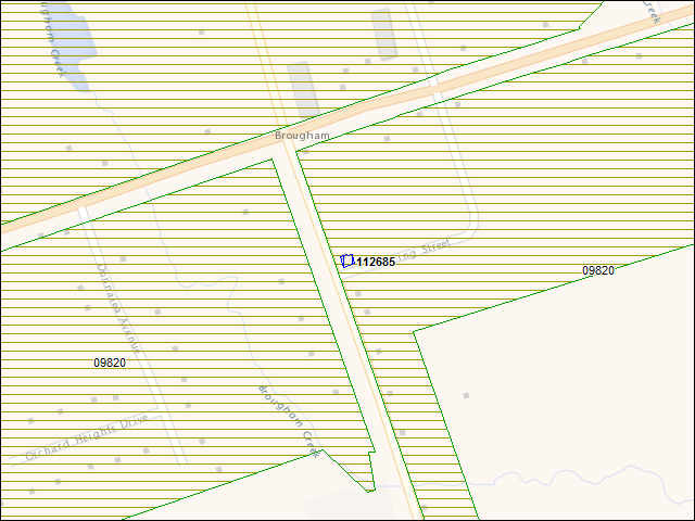 A map of the area immediately surrounding building number 112685