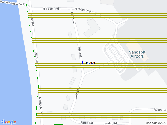 A map of the area immediately surrounding building number 112929