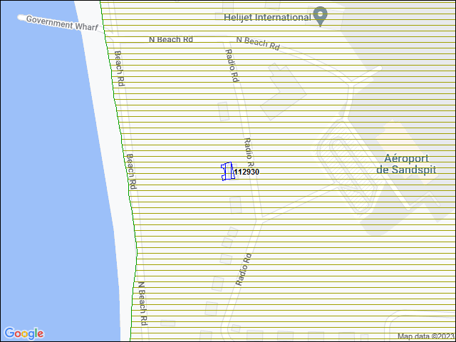Une carte de la zone qui entoure immédiatement le bâtiment numéro 112930