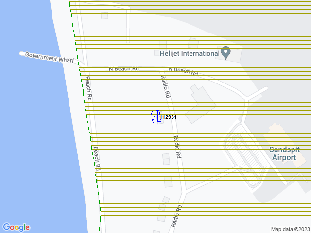 A map of the area immediately surrounding building number 112931
