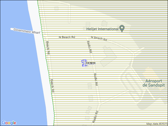 Une carte de la zone qui entoure immédiatement le bâtiment numéro 112931