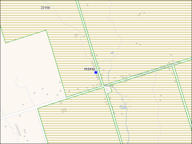 A map of the area immediately surrounding building number 113112