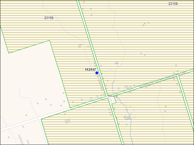 A map of the area immediately surrounding building number 113117