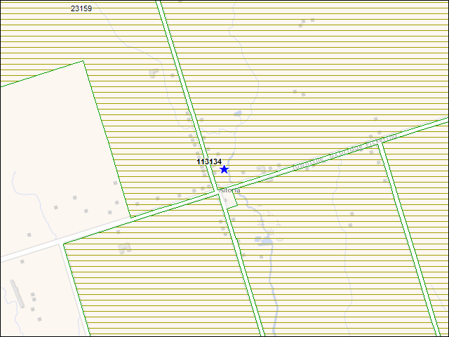 A map of the area immediately surrounding building number 113134