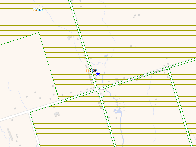 A map of the area immediately surrounding building number 113135