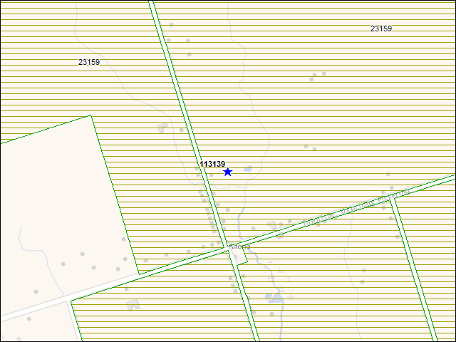 A map of the area immediately surrounding building number 113139