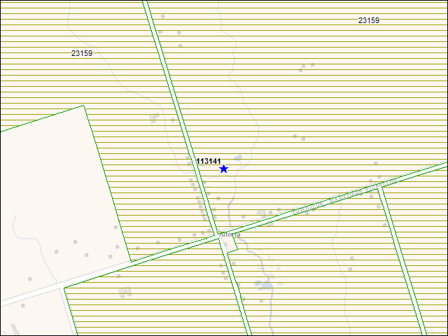 A map of the area immediately surrounding building number 113141