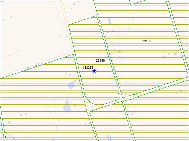 A map of the area immediately surrounding building number 113378