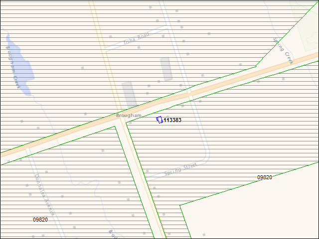 A map of the area immediately surrounding building number 113383