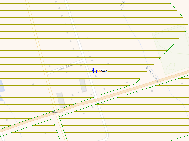 A map of the area immediately surrounding building number 113386