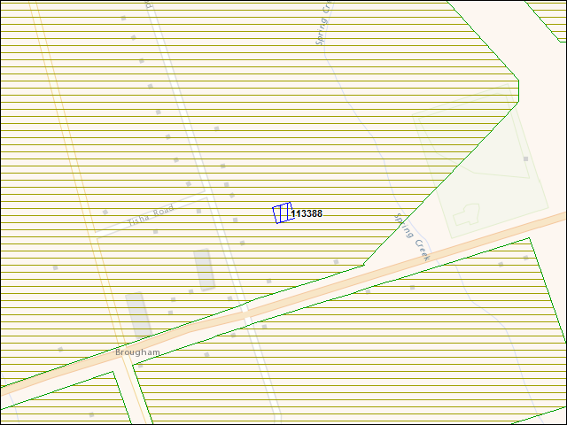 Une carte de la zone qui entoure immédiatement le bâtiment numéro 113388