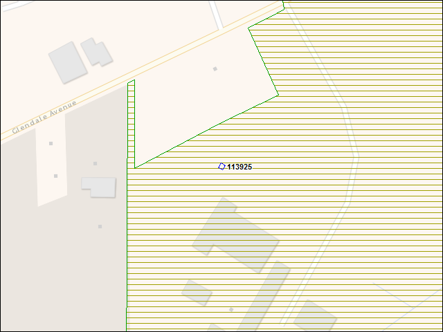 A map of the area immediately surrounding building number 113925