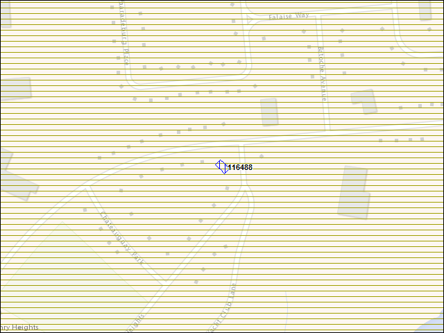 A map of the area immediately surrounding building number 116488