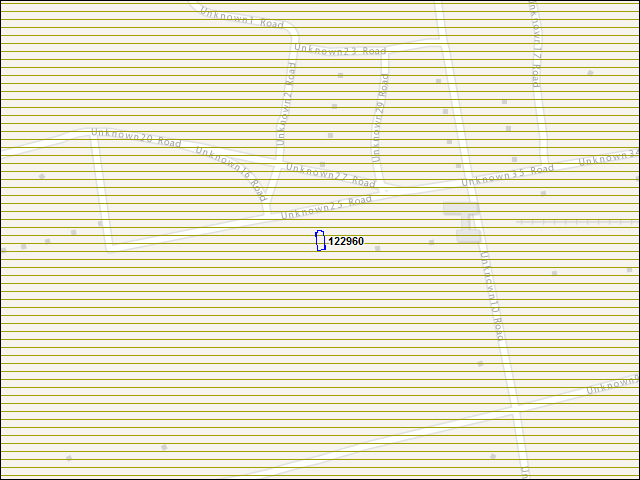 A map of the area immediately surrounding building number 122960