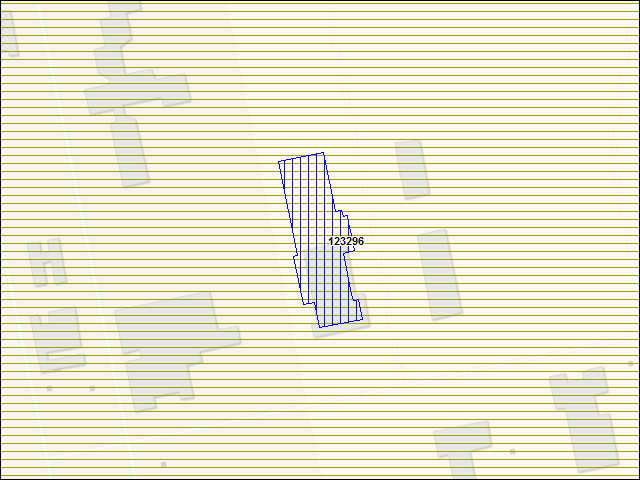 Une carte de la zone qui entoure immédiatement le bâtiment numéro 123296
