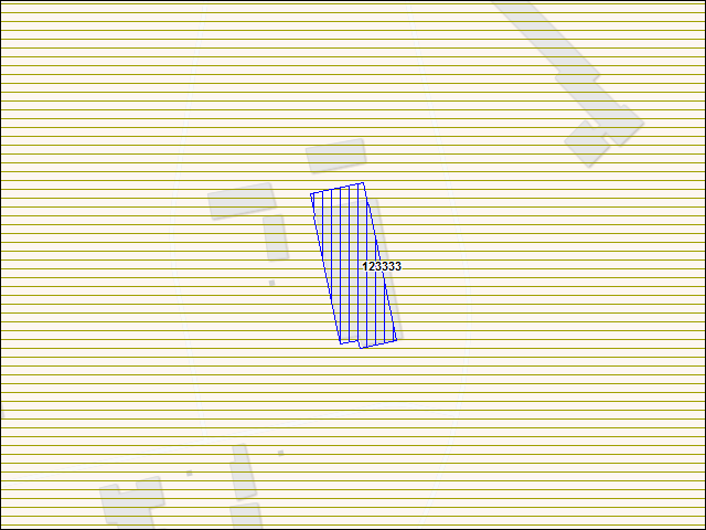 Une carte de la zone qui entoure immédiatement le bâtiment numéro 123333
