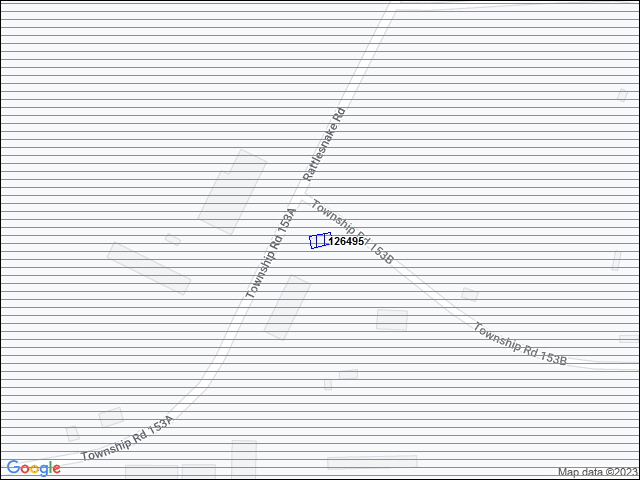 Une carte de la zone qui entoure immédiatement le bâtiment numéro 126495
