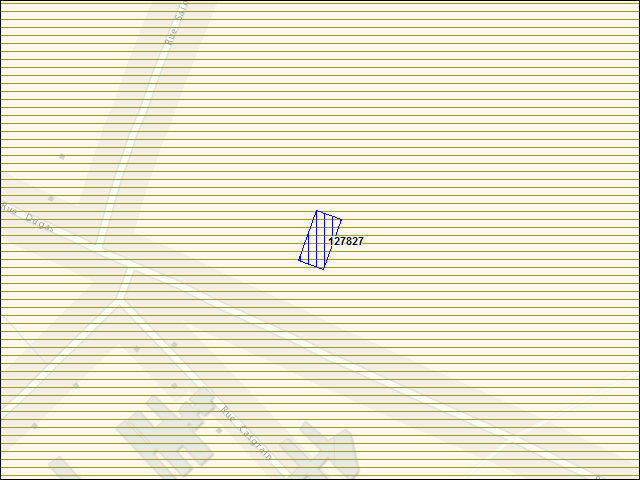 Une carte de la zone qui entoure immédiatement le bâtiment numéro 127827