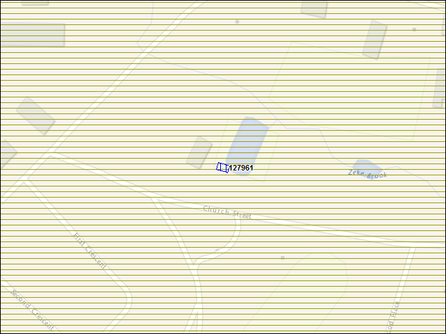 A map of the area immediately surrounding building number 127961