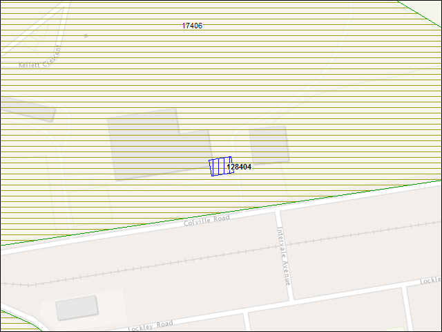 A map of the area immediately surrounding building number 128404