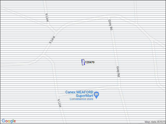 A map of the area immediately surrounding building number 128470