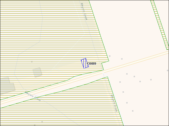 A map of the area immediately surrounding building number 130889