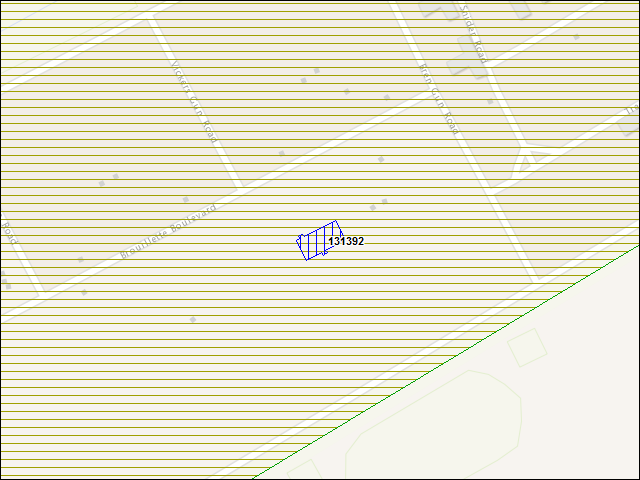 Une carte de la zone qui entoure immédiatement le bâtiment numéro 131392