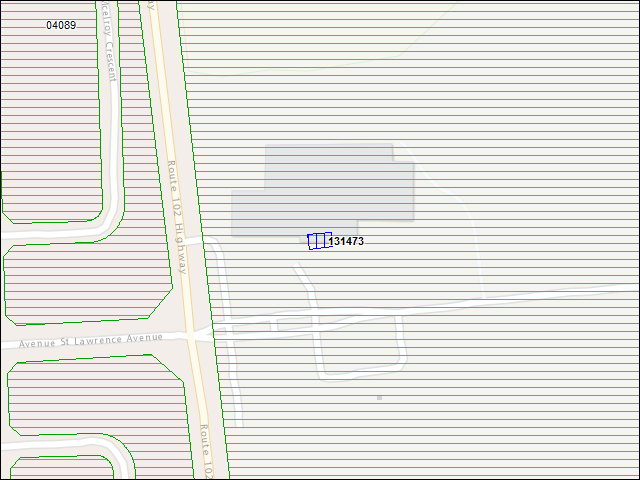 A map of the area immediately surrounding building number 131473