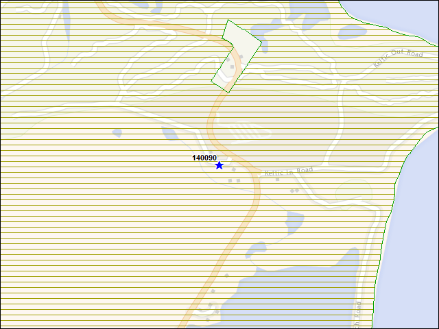 Une carte de la zone qui entoure immédiatement le bâtiment numéro 140090