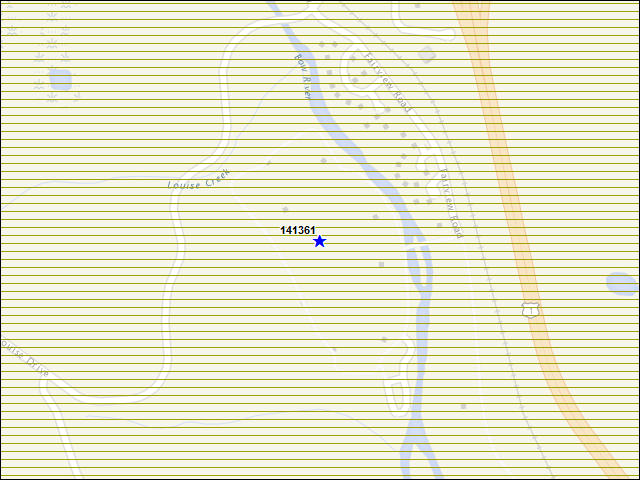 A map of the area immediately surrounding building number 141361