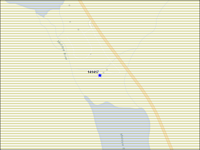 A map of the area immediately surrounding building number 141417