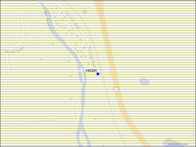 A map of the area immediately surrounding building number 143351