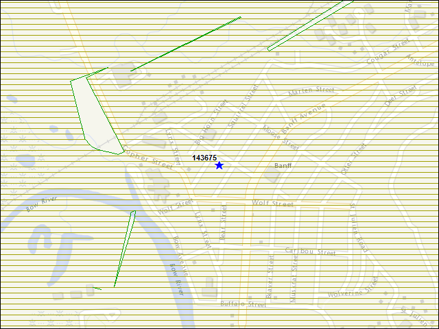 A map of the area immediately surrounding building number 143675