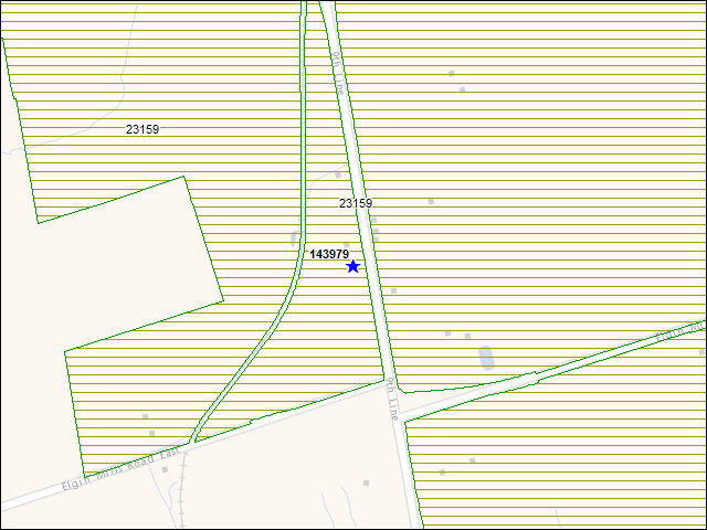A map of the area immediately surrounding building number 143979