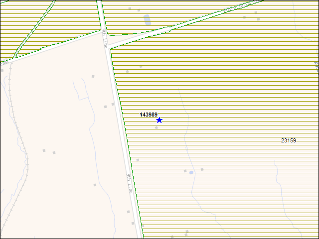 A map of the area immediately surrounding building number 143989