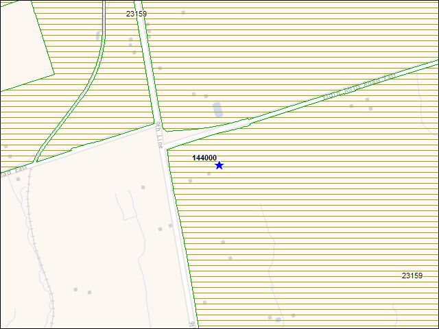 A map of the area immediately surrounding building number 144000